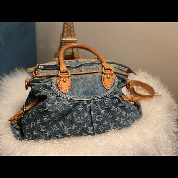SOLD-Louis Vuitton vintage denim bag - Picture 2 of 12